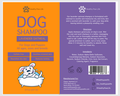 Oatmeal Lavender Pet Shampoo