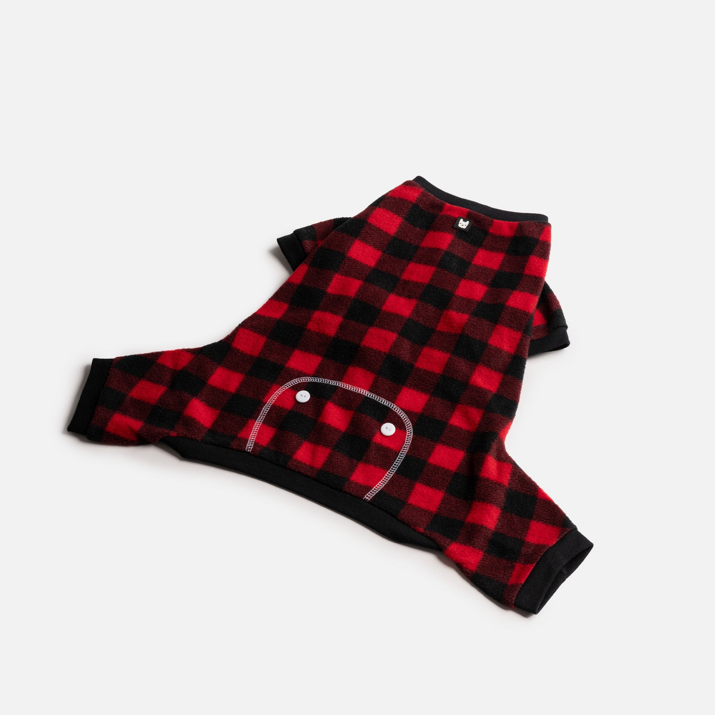 Plaid Dog Pajama - Red