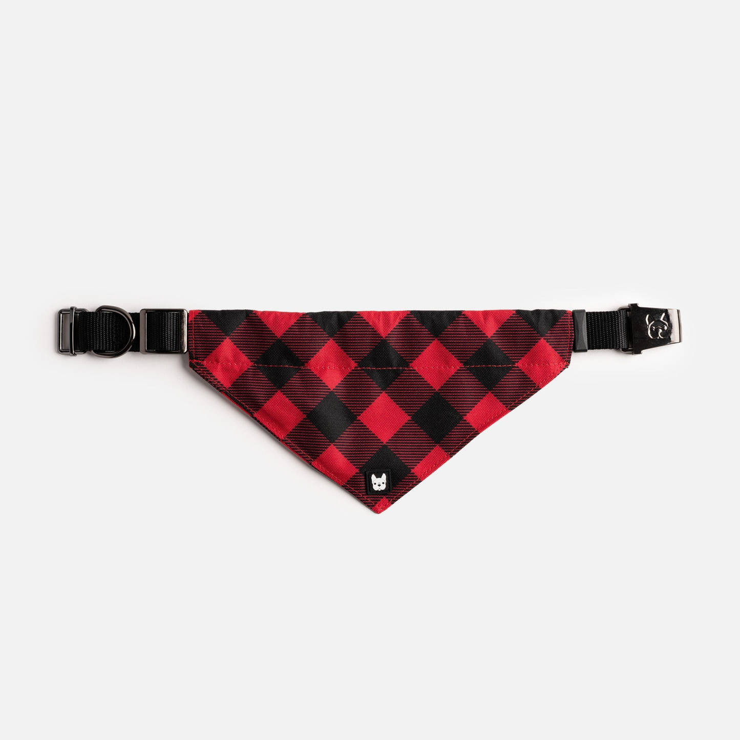 Poplin Bandana Dog Collar - Red Plaid